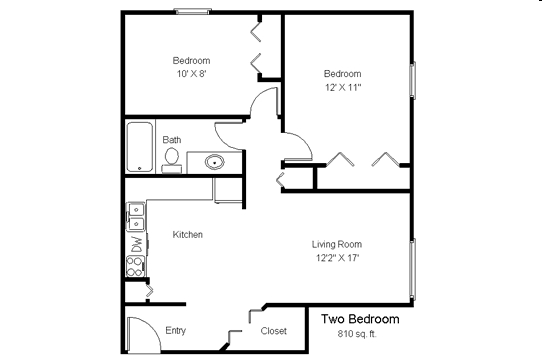 2BR/1BA - Gray Hawk Apartments
