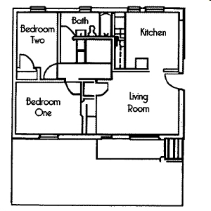 2BR/1BA - Magnolia Terrace Apartments