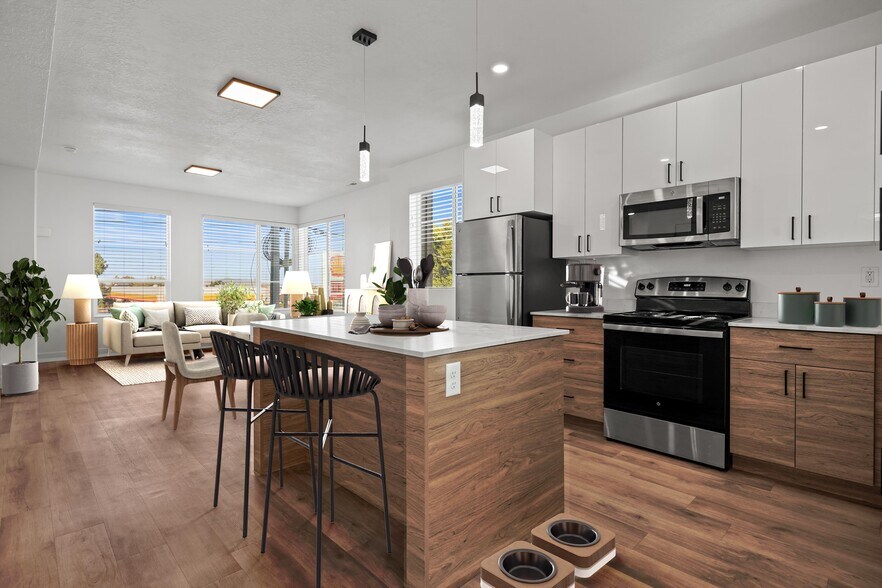 Open Concept Kitchen/Living Room - Greens by Lotus Townhomes