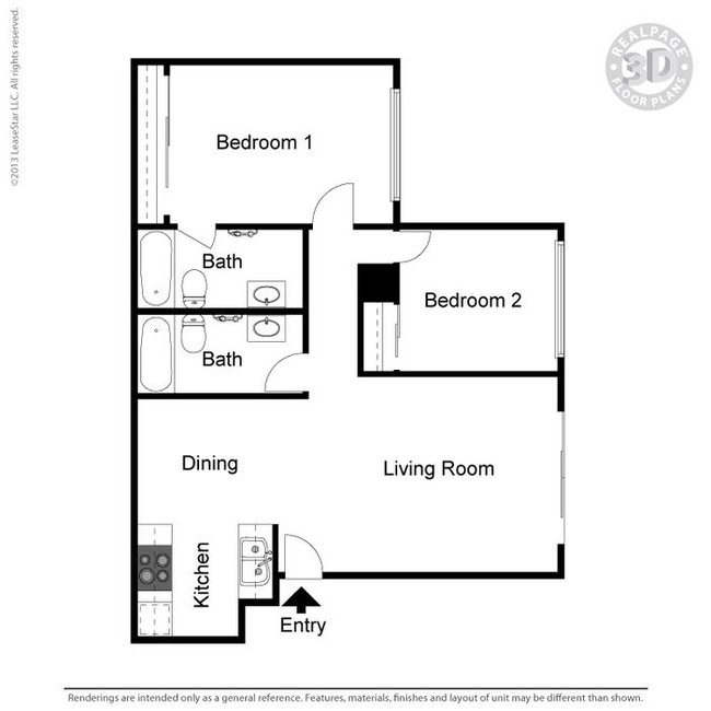 2 Bedroom 2 Bath - The Colony