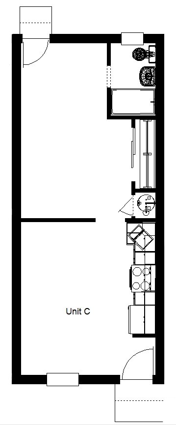 Floor Plan, Unit C - 24 Trimble St