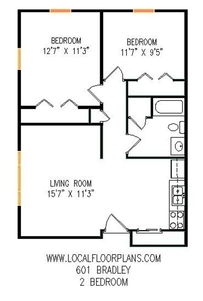 Floorplan - Riley/Bradley Apartments