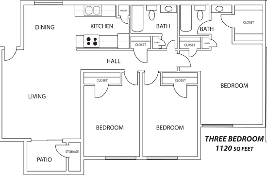 3BR/2BA - Southstead Apartments