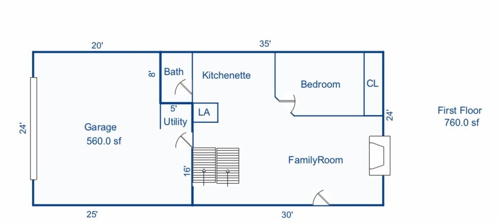 Layout of ADU - 2910 Aspen Dr
