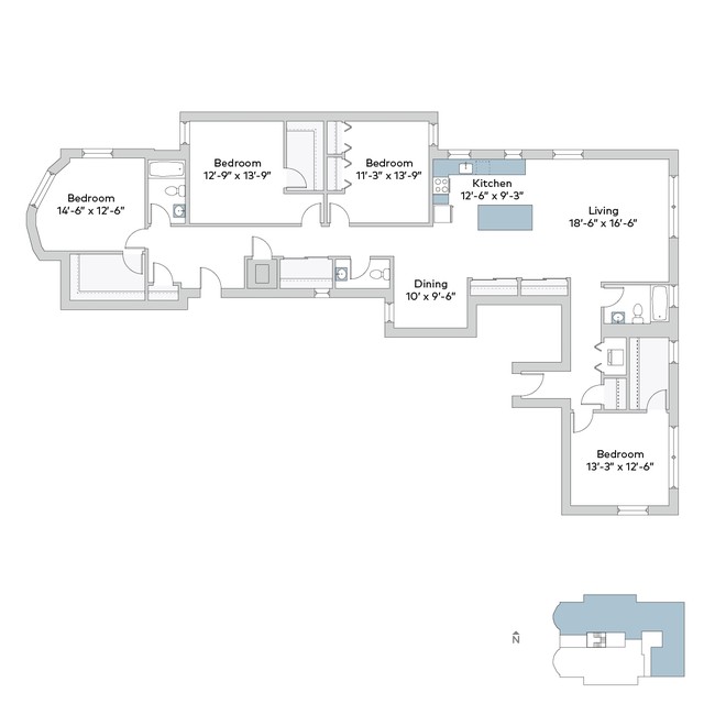 Floorplan - 5487-5491 S. Hyde Park Boulevard