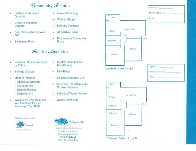 Floorplan - Creekside Apartments