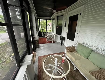 Cozy front screened in porch with ceiling fan - 998 Margaret St