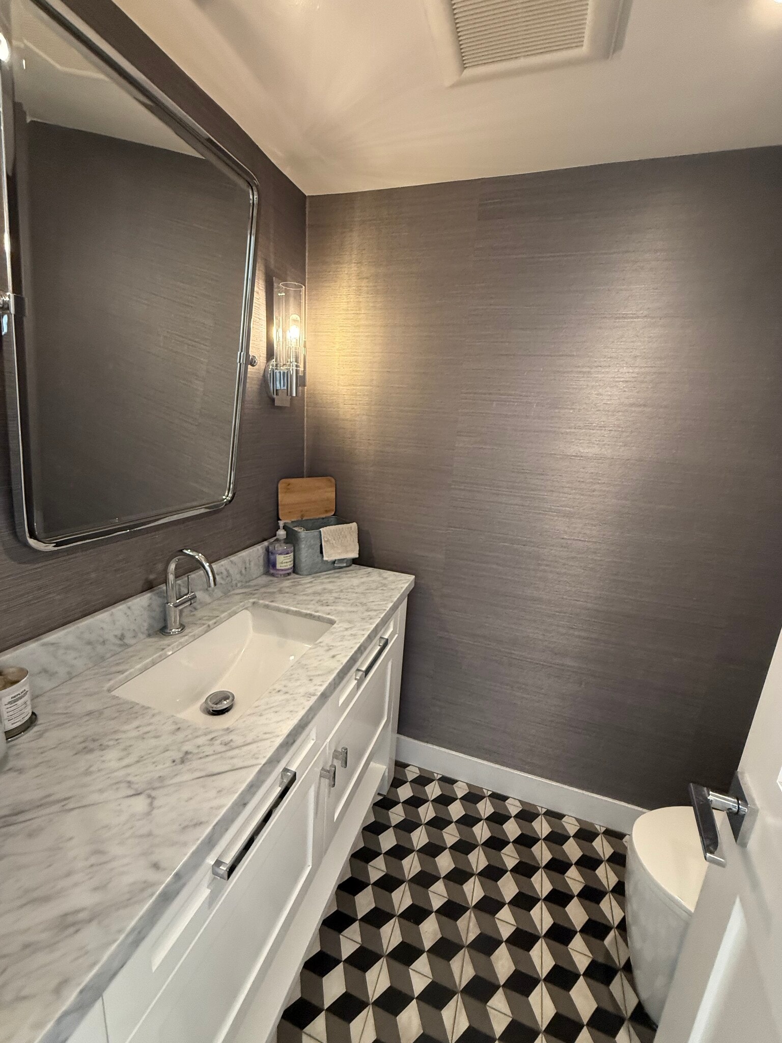 Powder bathroom - 8611 Burton Way