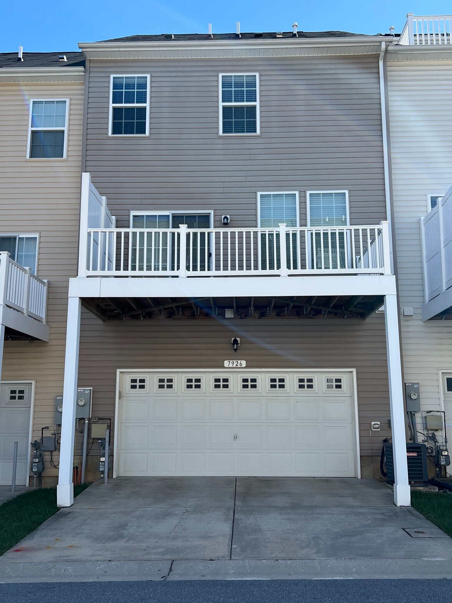 Back patio and Garage - 7926 Quidditch Ln