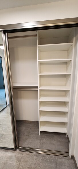 Master bathroom closet organizer - 1100 Opal St