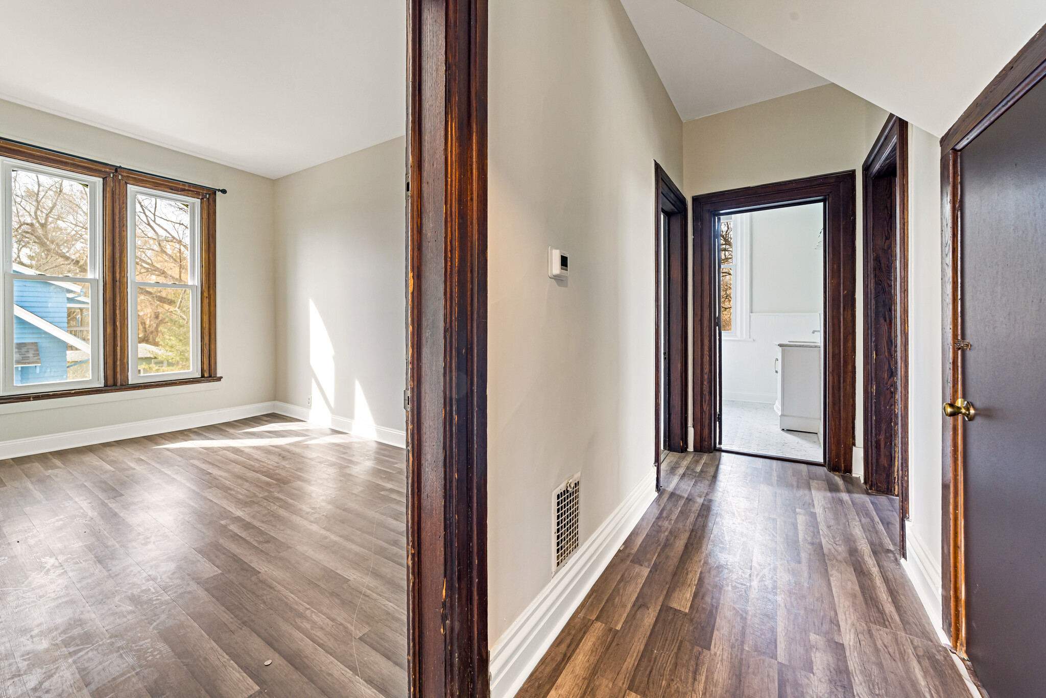 Hallway View of Bedroom #1 and Kitchen - 1171 Central Ave