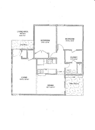 2BR/1BA - Ashley Square Apartments