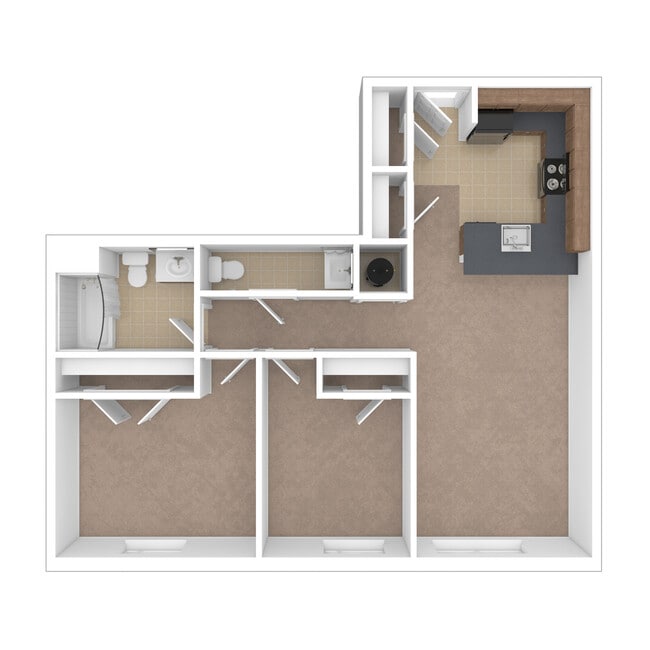 The Springs - 2 Bed, 1.5 Bath, 771 sq. ft. - The Springs Apartments