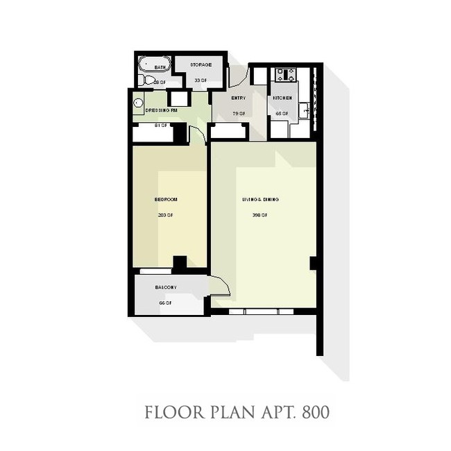 1BR/1BA - Highland Towers