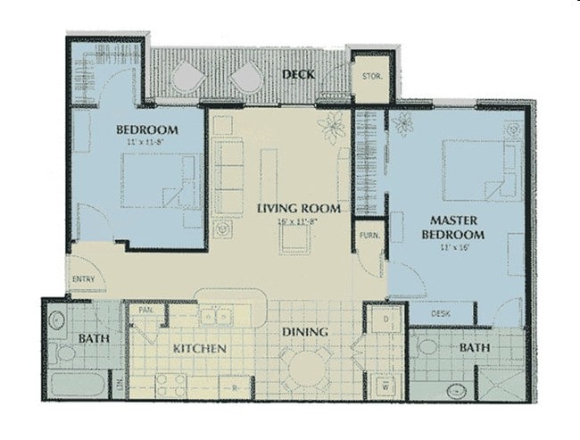 2BR/2BA - Tall Grass Apartments
