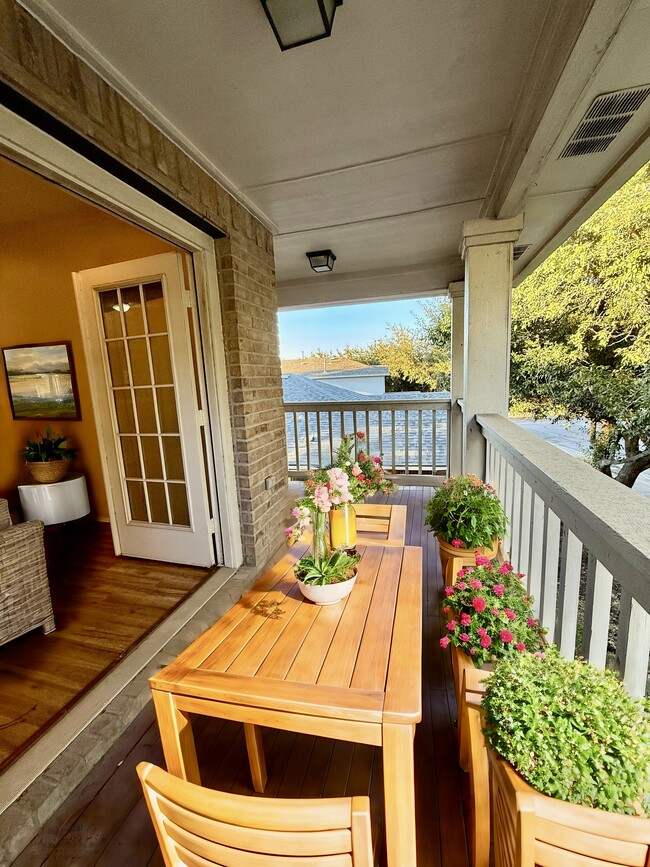 Second story porch balcony staged - 1504 Plume Grass Pl