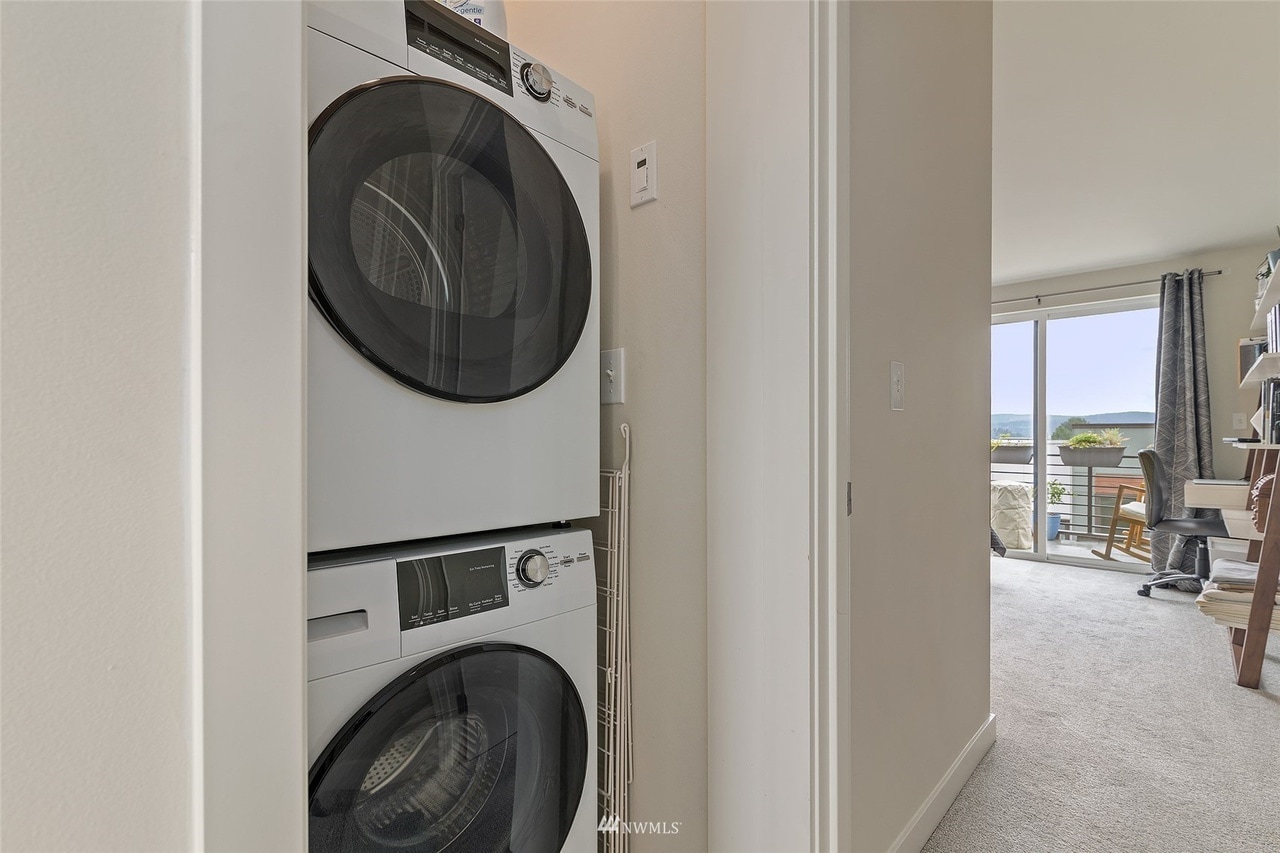 Stacked Washer and Dryer (on the 3rd floor, outside of bedroom) - 9268 50th Ave S