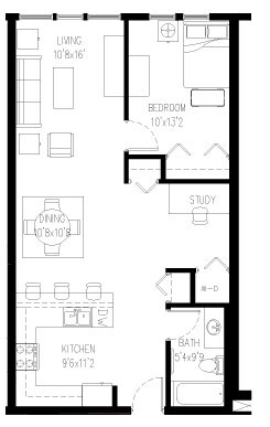 1BR/1BA - City Park Residences
