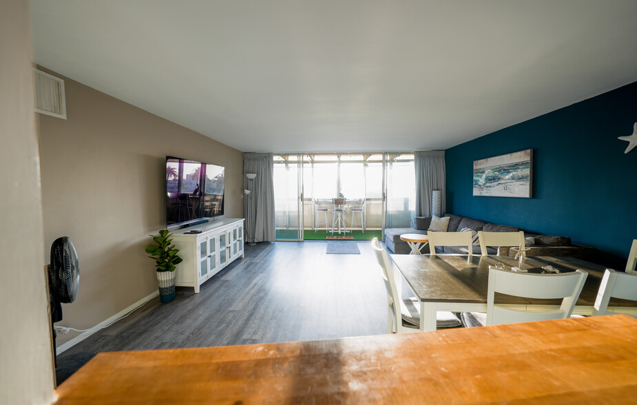 Bar seating in kitchen with view. - 1054 E 2nd St