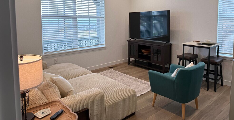 Cozy deep sofa and 65" smart TV - 747 Raindance St