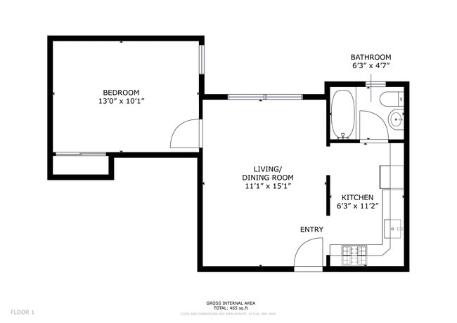 Floorplan - Evelyn Apartments