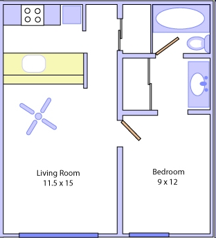 1BR/1BA - Ocean View Senior Apartments