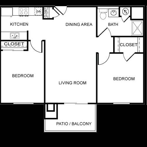 2BR/1BA - Wright Place Senior Apartments