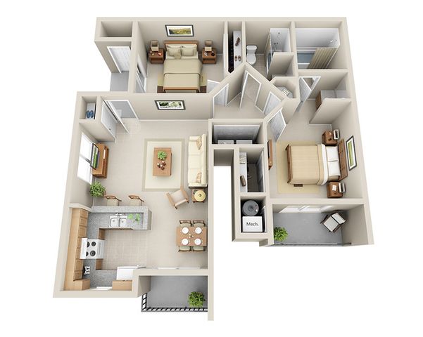 Floorplan - Redstone Ranch Apartments