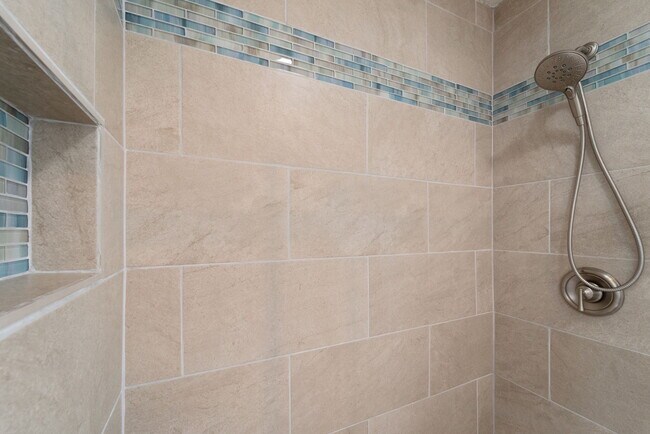 New tiled shower - 709 Agate St