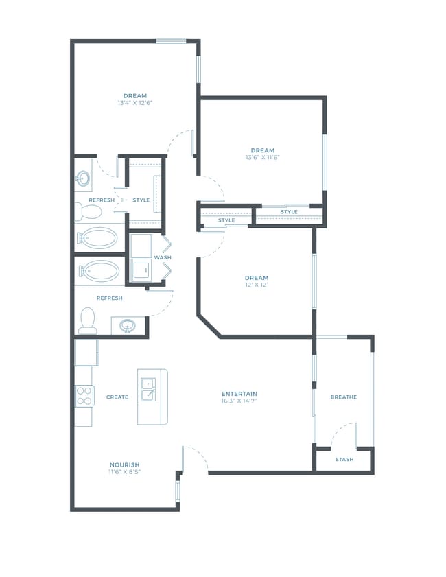 Floorplan - The Bennett Baytown
