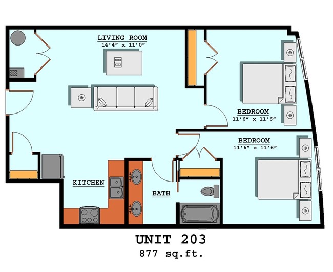 Floorplan - Walnut Place Apartments