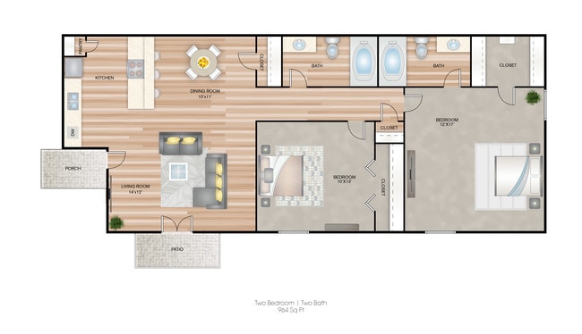 Floorplan - Ariva Apartment Homes