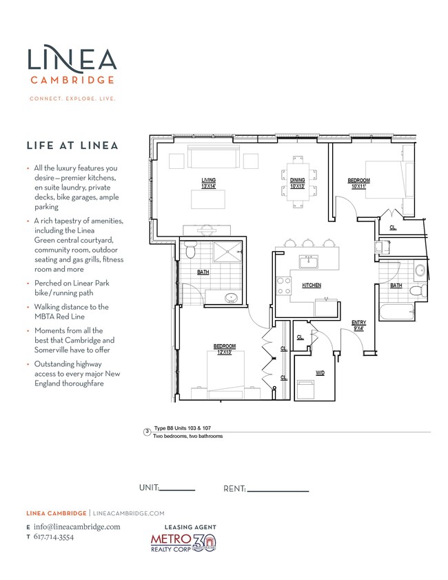 Floorplan - Linea Cambridge Apartments