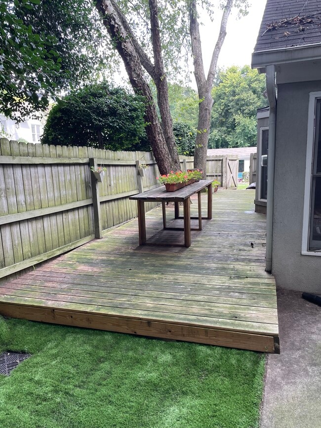 Backyard - side porch - 702 Defoors Lndg NW