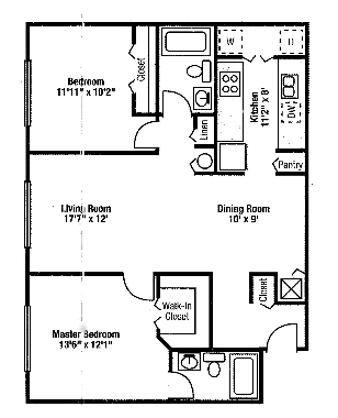 2BR/2BA - Southgate Apartments