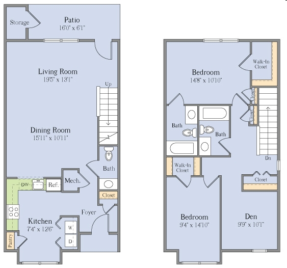 2BR/2.5BA - England Run Townhomes