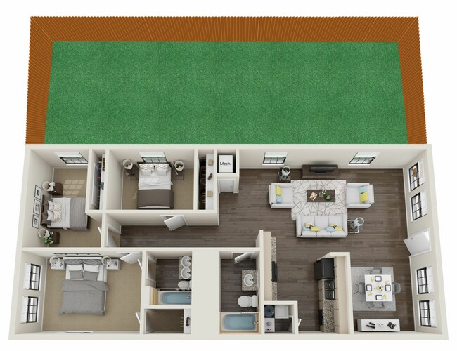 Back Unit Floorplan.JPG - Brazos Flats