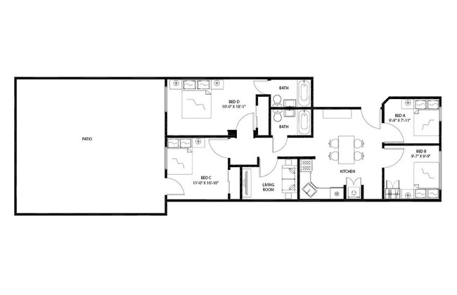 Building Photo - Private bedroom in 4 bed/2 bath Home