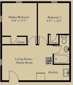 2BR/1BA - Garden Drive Apartments