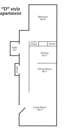 D style apartment - North Spruce Apartments