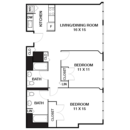 Floorplan - Locust on the Park