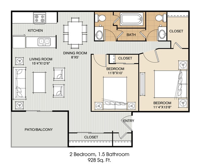 Floorplan - Brookhollow Apartments