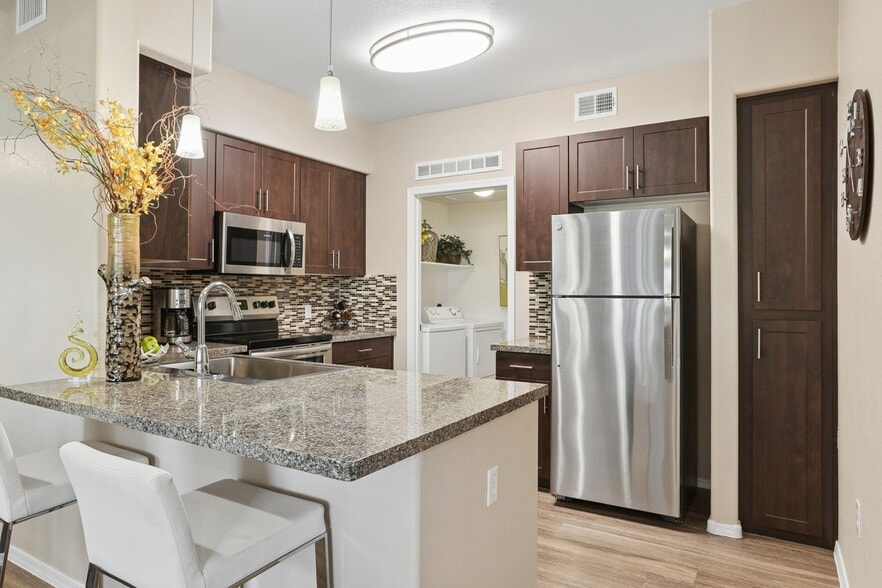 Welcome to Highland Groves at Morrison Ranch, where modern design meets everyday comfort. Enjoy sleek appliances, spacious layouts, and stylish finishes. Find your perfect home today and elevate your lifestyle! Explore your options now. - Highland Groves at Morrison Ranch Apartments