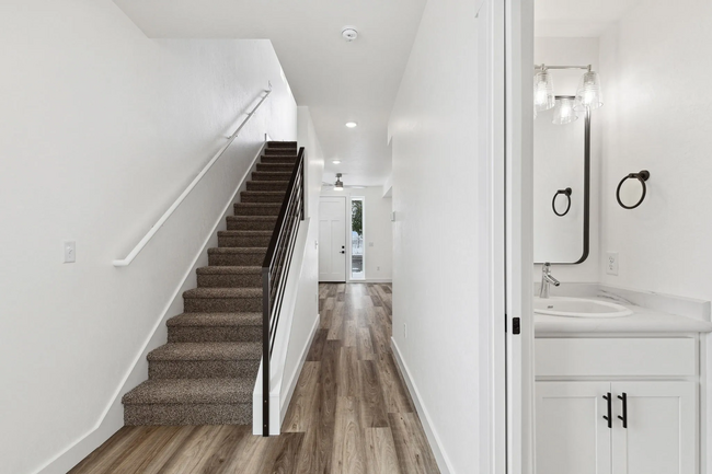 Stairs / View towards front entry - 223 Fairgrounds Rd