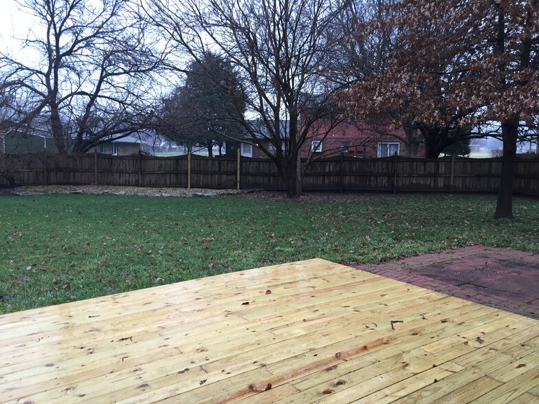 Back yard - 304 Emily Cir