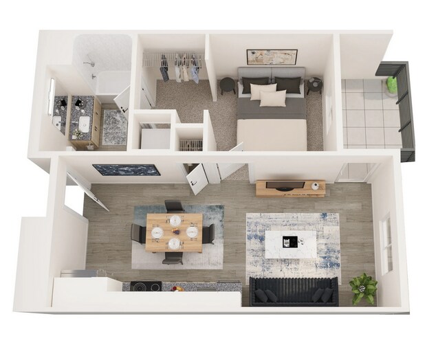 1A.1 with Balcony 805 Riverfront - 805 Riverfront