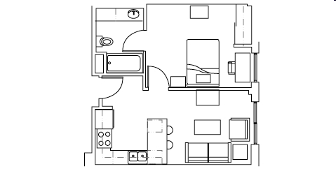 1BR/1BA - Bear Creek Apartments