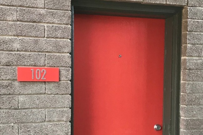 Typical unit front door entry - The Brentwood