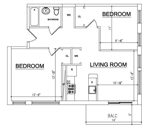 2BR/1BA - Ocean Blue