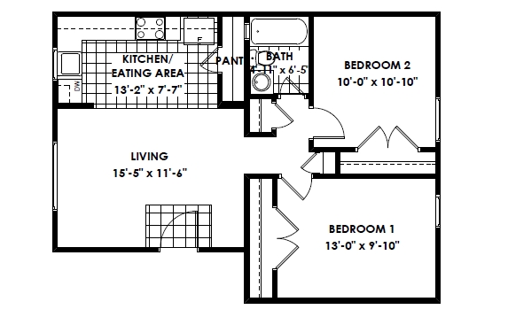 2BR/1BA - Clayton Court Apartments